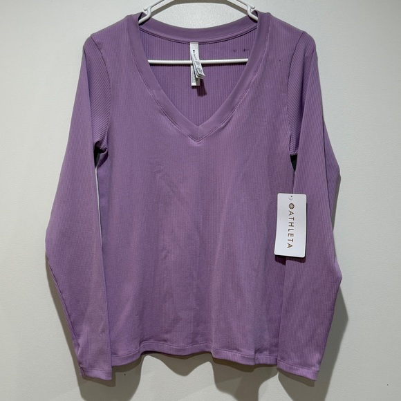 Athleta Tops - New Athleta Renew Seamless Long Sleeve Top Medium M Purple Activewear Loungewear